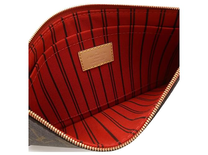Pochette Neverfull Monogram Louis Vuitton Rosso - vista 5