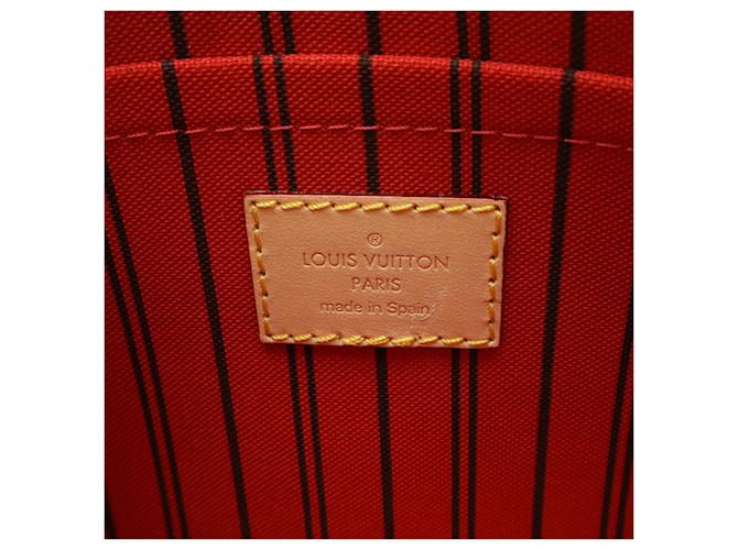 Pochette Neverfull Monogram Louis Vuitton Rosso - vista 6