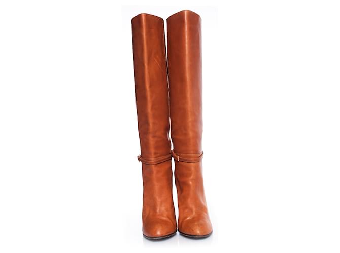 Botas de cuero marrón Dsquared2. Castaño - vista 3