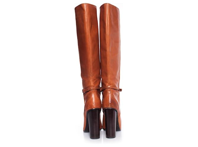 Botas de cuero marrón Dsquared2. Castaño - vista 6