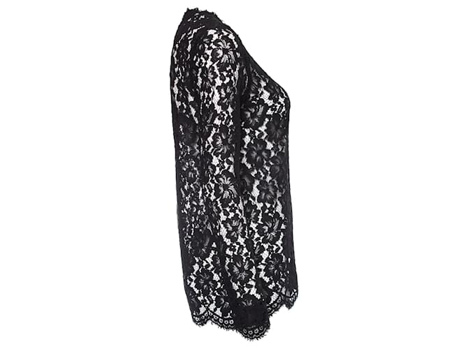 Top de encaje negro Sandro. - vista 3