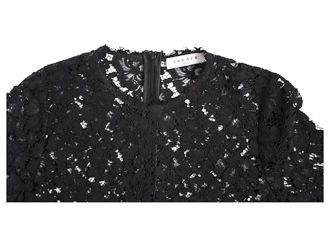 Top de encaje negro Sandro. - vista 5