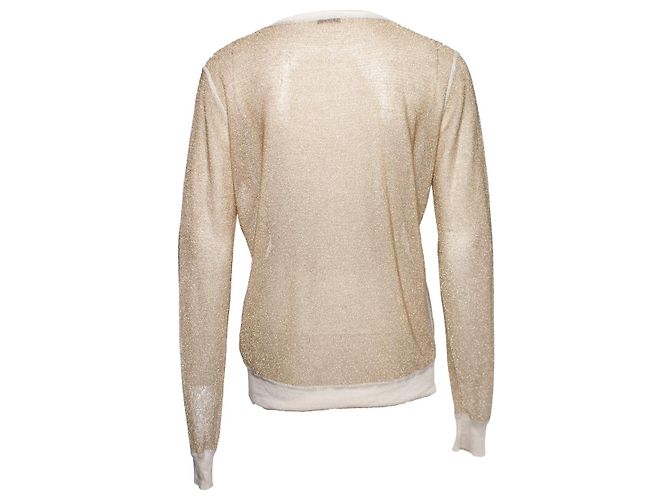 Top de cachemira Lurex Joseph en oro. Dorado Metálico - vista 2