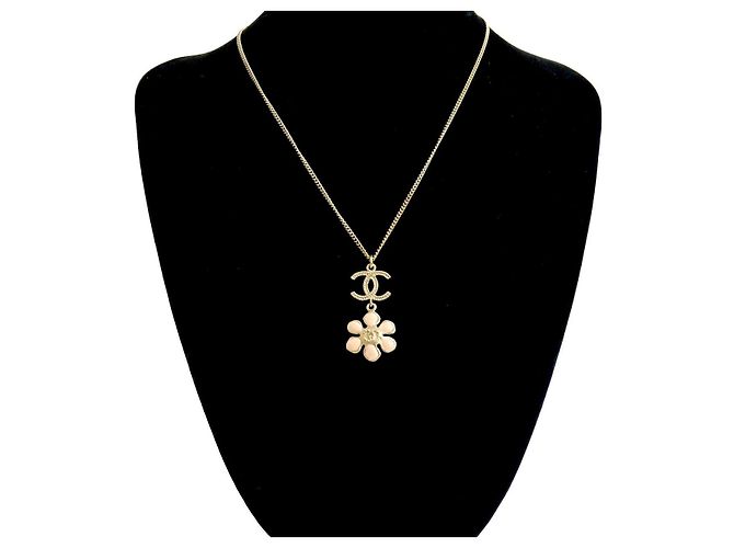 Timeless Collana con motivo floreale Chanel Coco Mark D'oro Metallico - vista 2