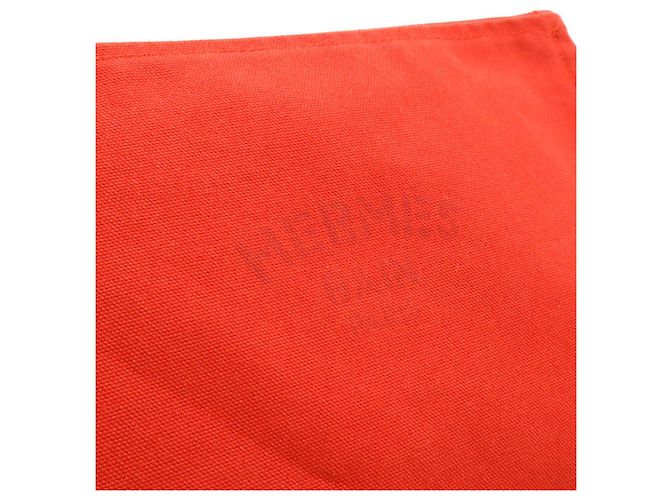 Clutch em lona e couro Yachting GM da Hermès Vermelho - vista 7