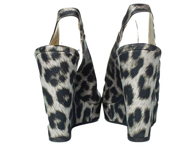 Stella Mc Cartney Wedge stampati leopardati Stella McCartney Grigio - vista 3