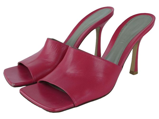 Mule con tacco rosa elasticizzato Bottega Veneta - vista 4