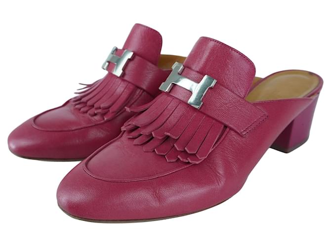Mules Rivoli Rosa Hermès - vista 4
