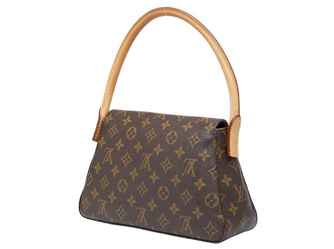 Borsa a Spalla Mini Looping Monogram Louis Vuitton Metallico Bronzo - vista 2