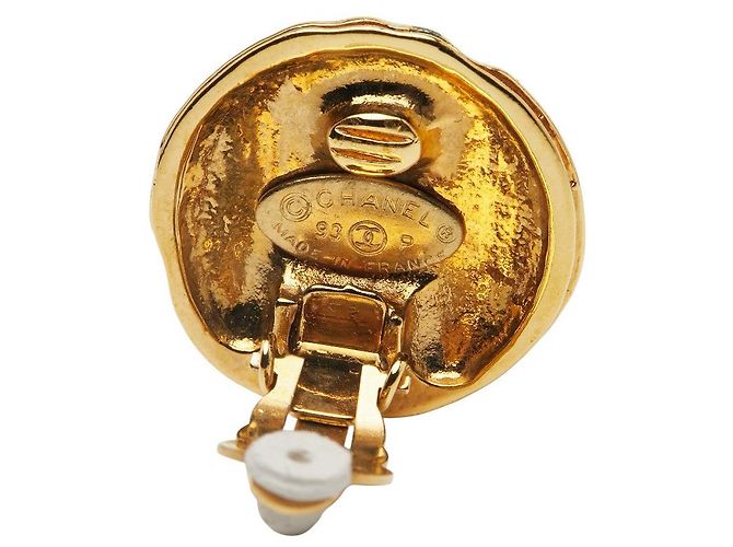 Timeless Orecchini rotondi Coco Mark di Chanel D'oro Metallico - vista 4