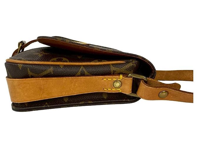 Borsa a Spalla Cartouchiere in Pelle Monogram Louis Vuitton Marrone - vista 7