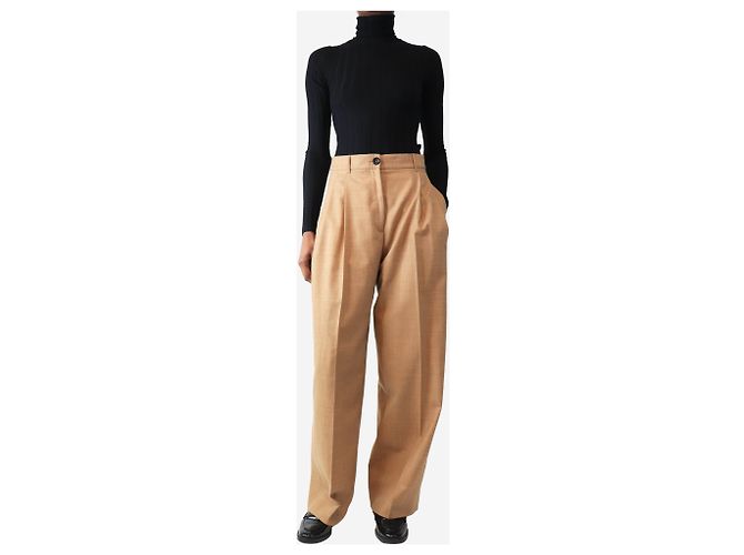 Autre Marque Pantalones con pliegues biscuit - talla UK 6 Castaño - vista 2