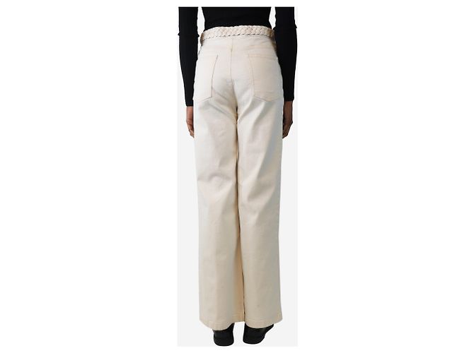 Masscob Elfenbeinfarbene weite Jeans - Größe UK 8 Roh - Ansicht 3