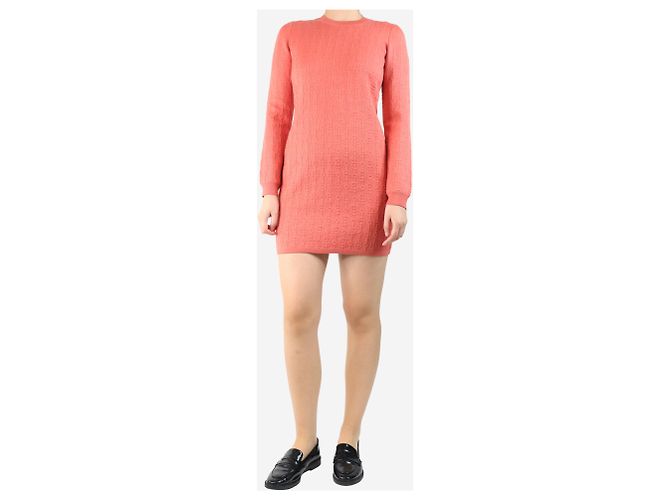 Hermès Rosa Cashmere- und Seidenmix-Strickkleid - Größe UK 12 Pink - Ansicht 3
