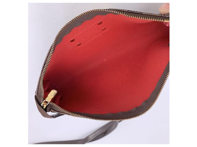 Borsa a spalla in tessuto Louis Vuitton Eva Marrone - vista 5