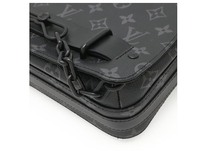Louis Vuitton Monogram Eclipse Steamer Messenger Bag Black - view 3