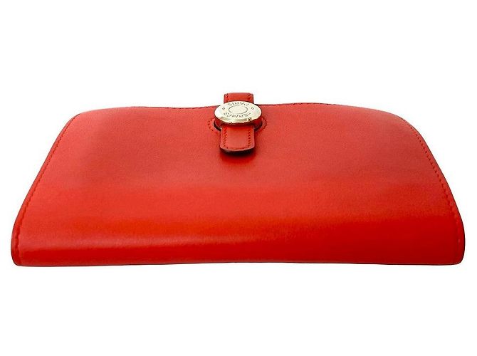 Billetera Compacta de Cuero Dogon de Hermès Roja - vista 4