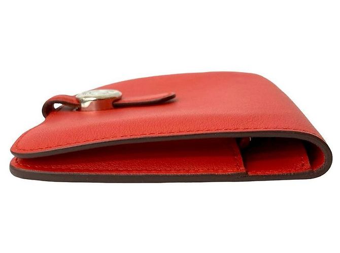 Billetera Compacta de Cuero Dogon de Hermès Roja - vista 5