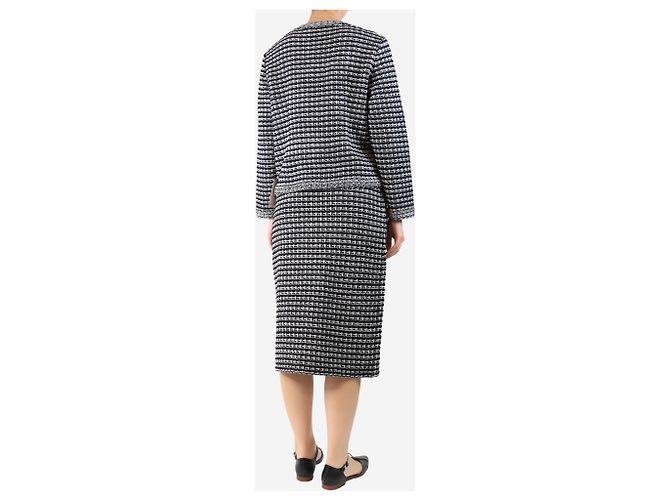 Tory Burch Conjunto de cárdigan y falda de jacquard negro - talla M - vista 2