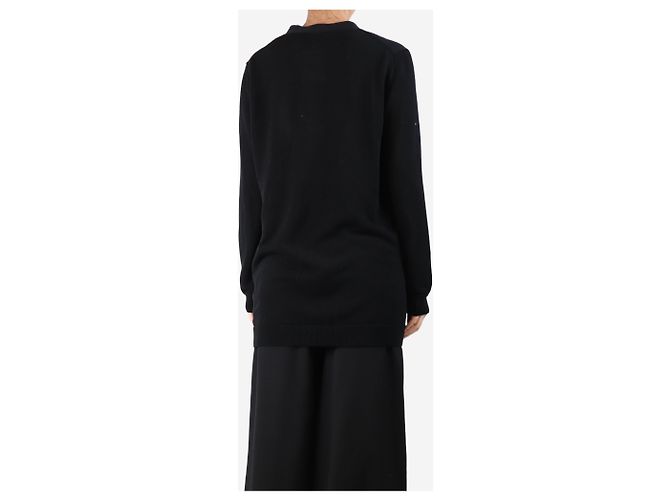 Autre Marque Schwarzer langer Cardigan - Größe L - Ansicht 2