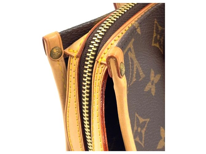 Borsa tote Monogram Louis Vuitton in pelle marrone PVC - vista 10