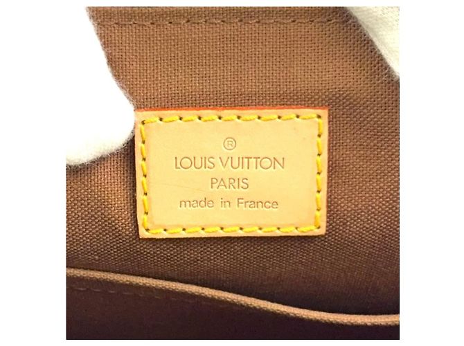 Borsa tote Monogram Louis Vuitton in pelle marrone PVC - vista 4