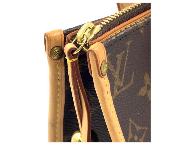 Borsa tote Monogram Louis Vuitton in pelle marrone PVC - vista 8