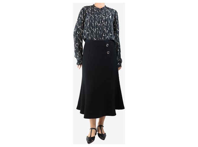 Jason Wu Falda midi de tweed negro - talla UK 14 - vista 2