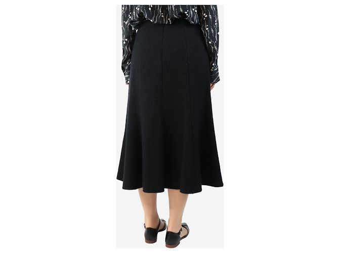 Jason Wu Falda midi de tweed negro - talla UK 14 - vista 3