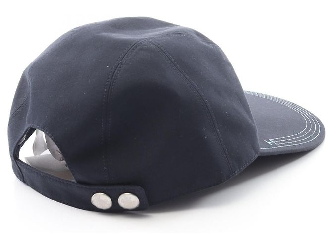 Hermès Cappello in tela Hermes Irving 2211 Blu - vista 2