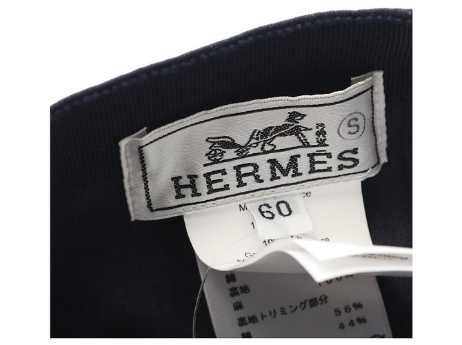 Hermès Cappello in tela Hermes Irving 2211 Blu - vista 4
