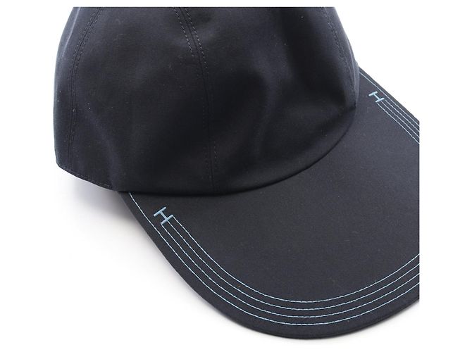Hermès Cappello in tela Hermes Irving 2211 Blu - vista 6