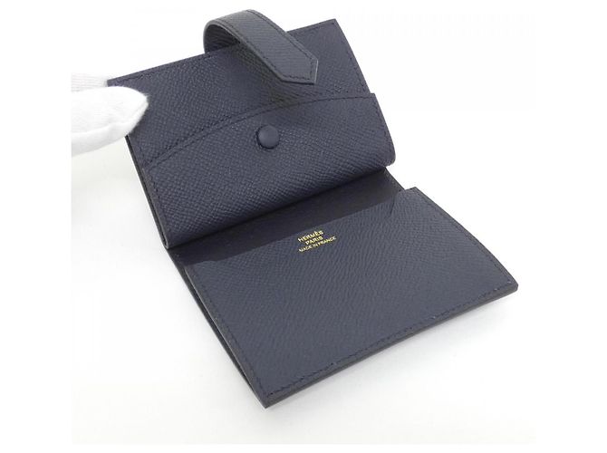 Béarn Portafoglio Mini Epsom BEARN di Hermès Blu - vista 5