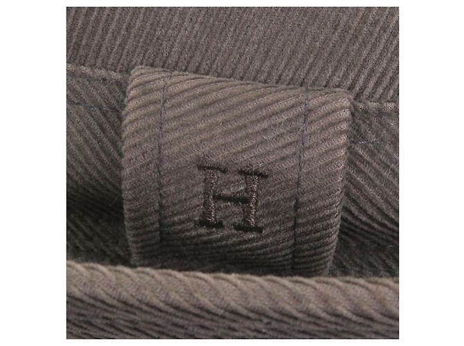 Cappello in cotone corduroy con logo H ricamato di Hermès Marrone - vista 5