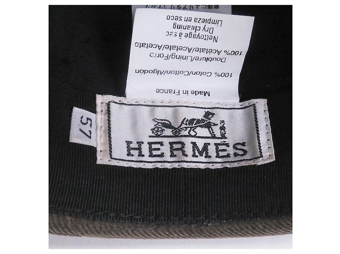 Cappello in cotone corduroy con logo H ricamato di Hermès Marrone - vista 6