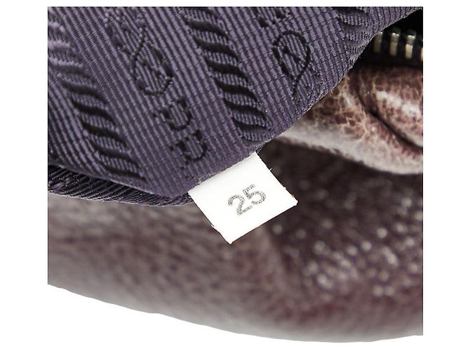 Prada Leather Shoulder Bag Purple - view 8