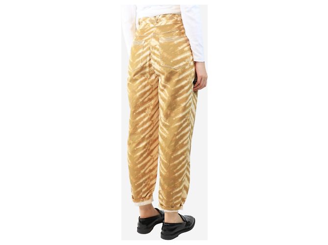 Ulla Johnson Pantalones de estampado animal marrón - talla UK 10 Amarillo - vista 3