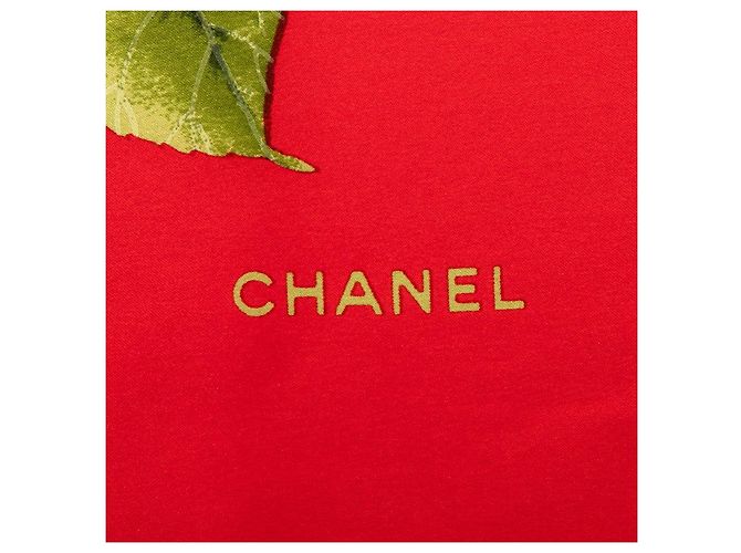 Timeless Bufanda de seda Camelia de Chanel Roja - vista 5