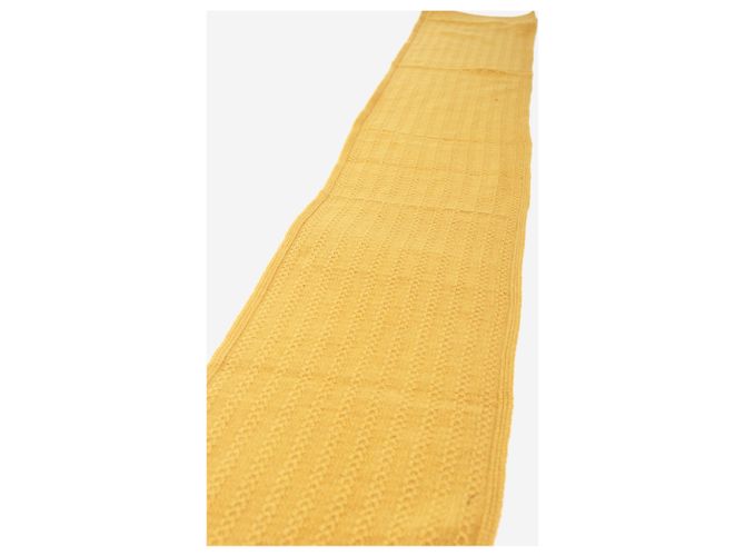 Bonpoint Sciarpa skinny in cashmere senape Giallo - vista 3