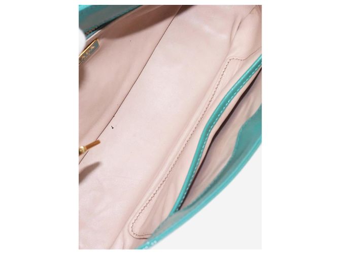 Prada Borsa a spalla in pelle Saffiano verde lucido - vista 18