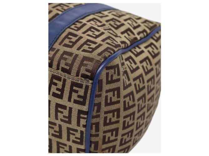 Fendi Borsa Boston in tela Zucchino marrone - vista 11
