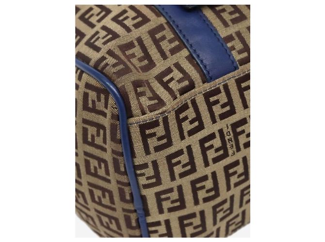 Fendi Borsa Boston in tela Zucchino marrone - vista 12