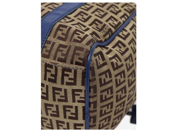 Fendi Borsa Boston in tela Zucchino marrone - vista 13