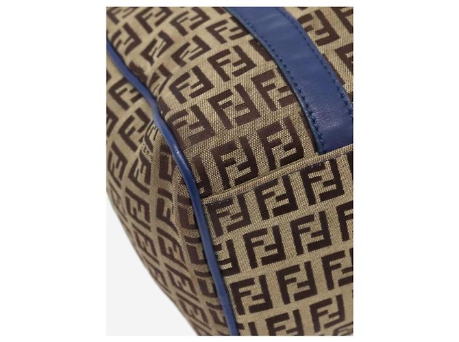 Fendi Borsa Boston in tela Zucchino marrone - vista 14