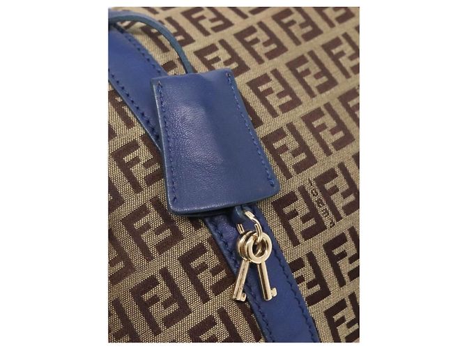 Fendi Borsa Boston in tela Zucchino marrone - vista 15