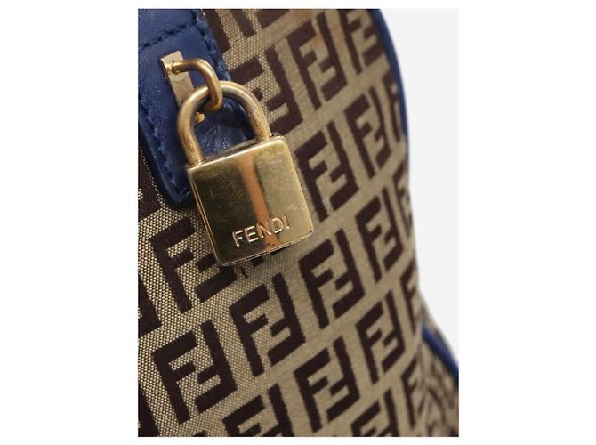 Fendi Borsa Boston in tela Zucchino marrone - vista 16