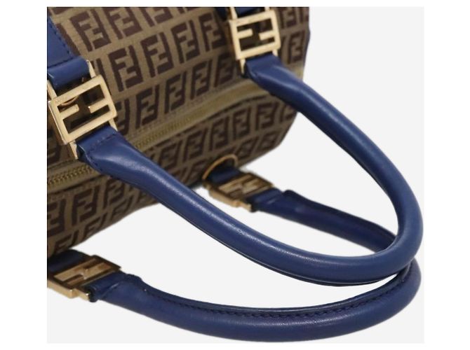 Fendi Borsa Boston in tela Zucchino marrone - vista 8