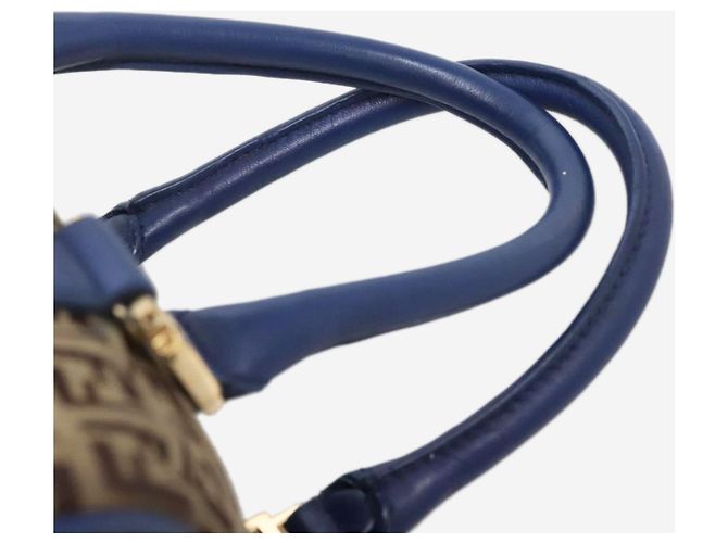 Fendi Borsa Boston in tela Zucchino marrone - vista 9