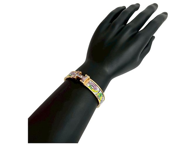 Bracciale Click H Hermès Taglia 17 D'oro Metallico - vista 2