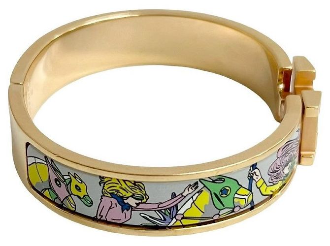 Bracciale Click H Hermès Taglia 17 D'oro Metallico - vista 5
